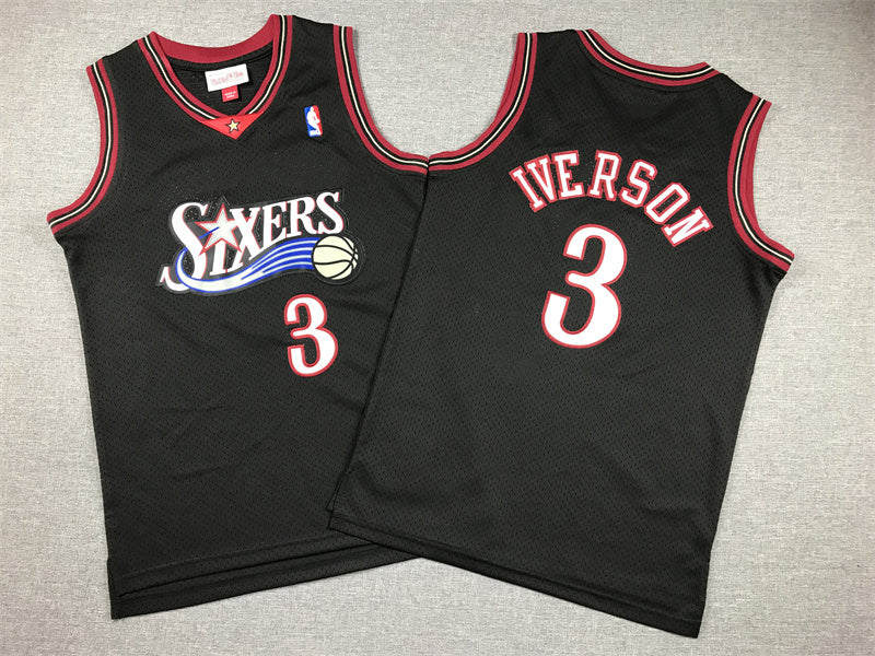 #3 IVERSON - PHILADELPHIA  BASKETBALL - THROWBACK - STYLE 1