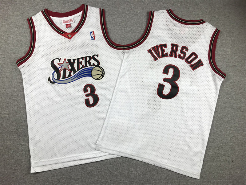 #3 IVERSON - PHILADELPHIA  BASKETBALL - THROWBACK - STYLE 2