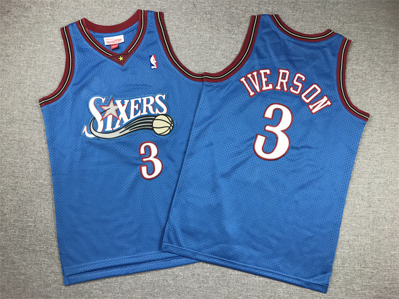 #3 IVERSON - PHILADELPHIA  BASKETBALL - THROWBACK - STYLE 3